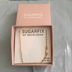 Brand New SUGARFIX by BaubleBar “L” Necklace
